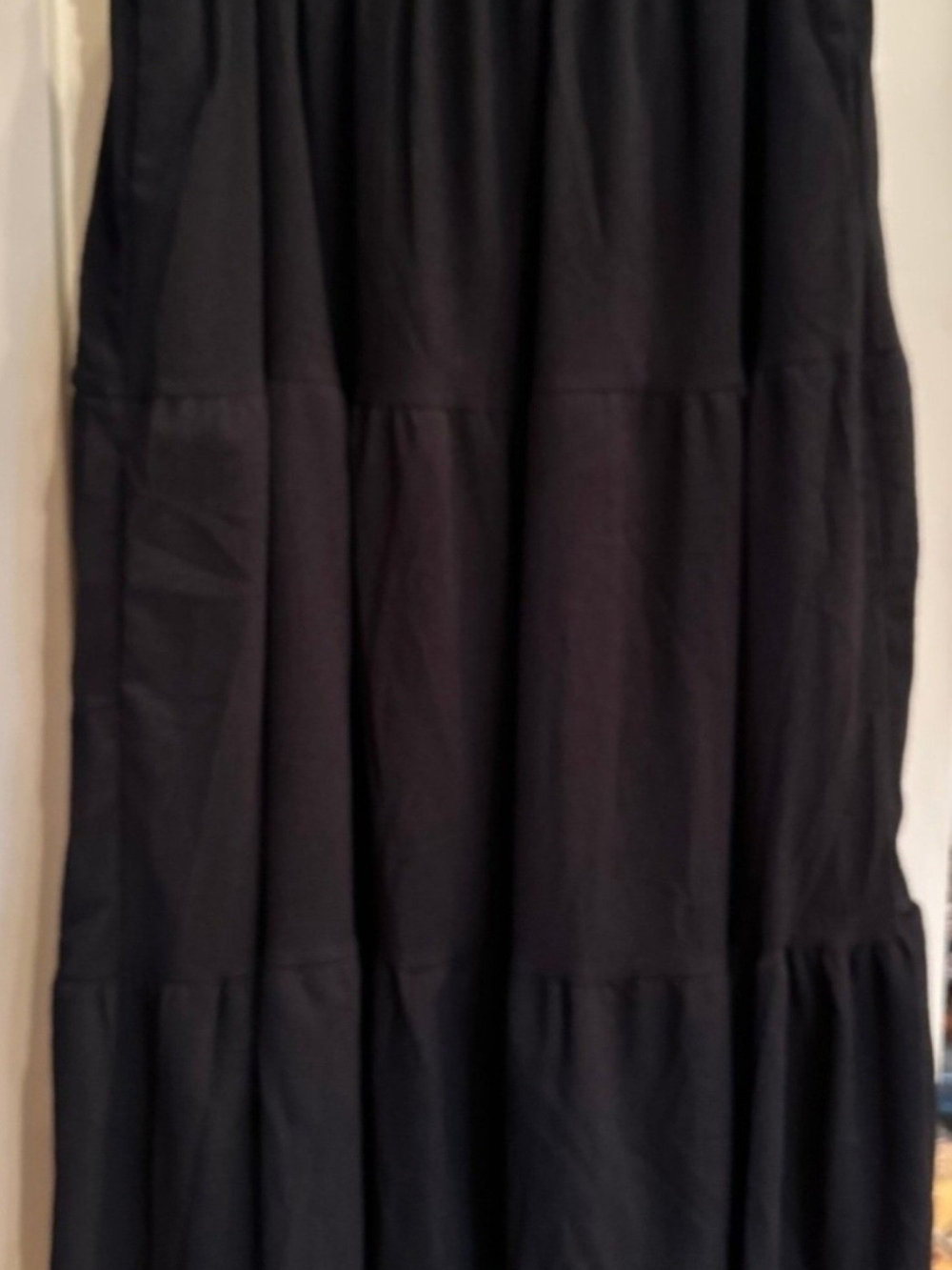 Women’s Black Tiered Maxi Skirt